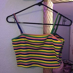 striped cropped cami